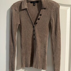 WHBM Long Sleeve Ribbed Sweater